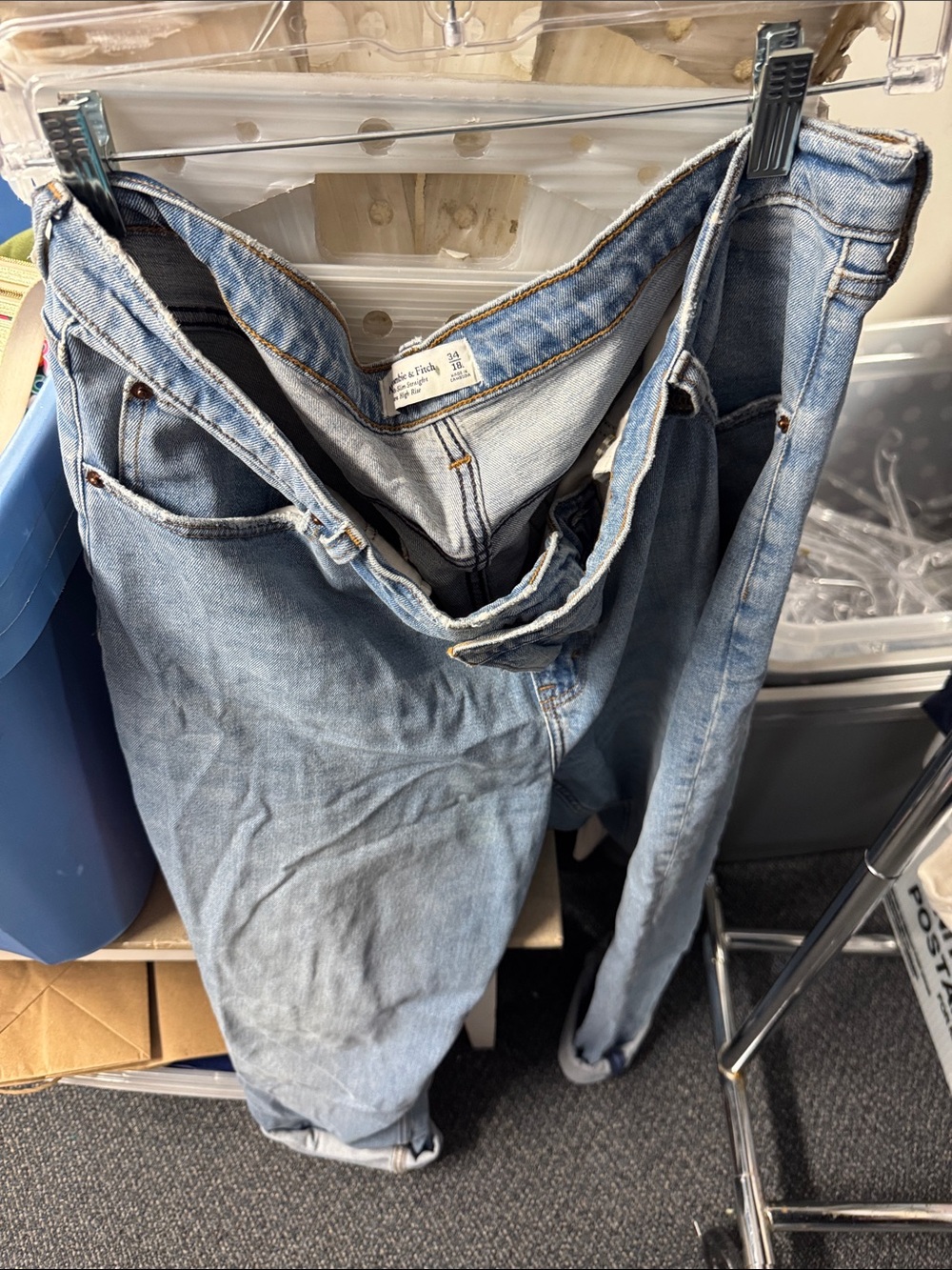 Abercrombie and fitch crossover slim straight jeans 18 long // 083067